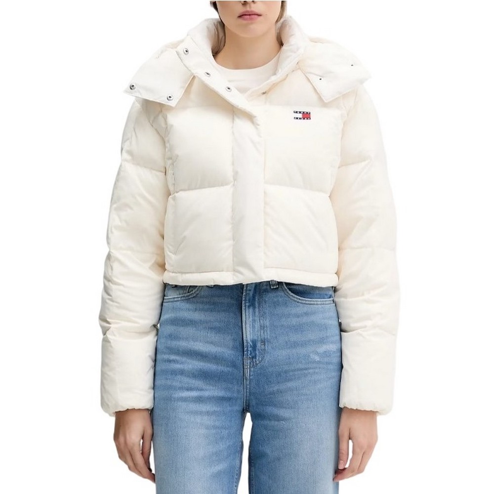TOMMY JEANS ALASKA GRID CRP DWN JCKT EXT ΜΠΟΥΦΑΝ ΓΥΝΑΙΚΕΙΟ WHITE