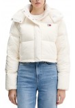 TOMMY JEANS ALASKA GRID CRP DWN JCKT EXT ΜΠΟΥΦΑΝ ΓΥΝΑΙΚΕΙΟ WHITE
