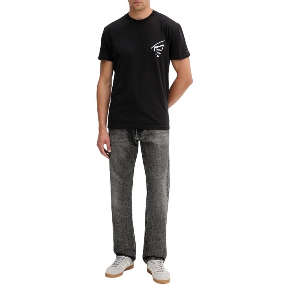 TOMMY JEANS REG SIGN CITY TEE EXT T-SHIRT ΜΠΛΟΥΖΑ ΑΝΔΡΙΚΗ BLACK