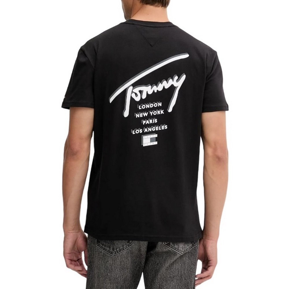 TOMMY JEANS REG SIGN CITY TEE EXT T-SHIRT ΜΠΛΟΥΖΑ ΑΝΔΡΙΚΗ BLACK