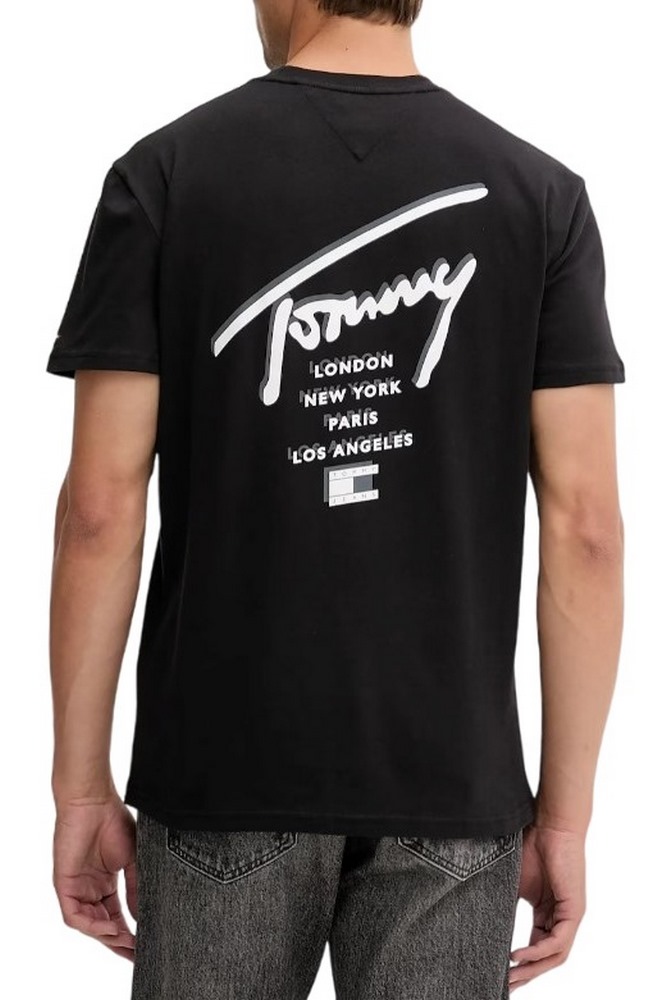 TOMMY JEANS REG SIGN CITY TEE EXT T-SHIRT ΜΠΛΟΥΖΑ ΑΝΔΡΙΚΗ BLACK