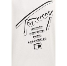 TOMMY JEANS REG SIGN CITY TEE EXT T-SHIRT ΜΠΛΟΥΖΑ ΑΝΔΡΙΚΗ OFF WHITE