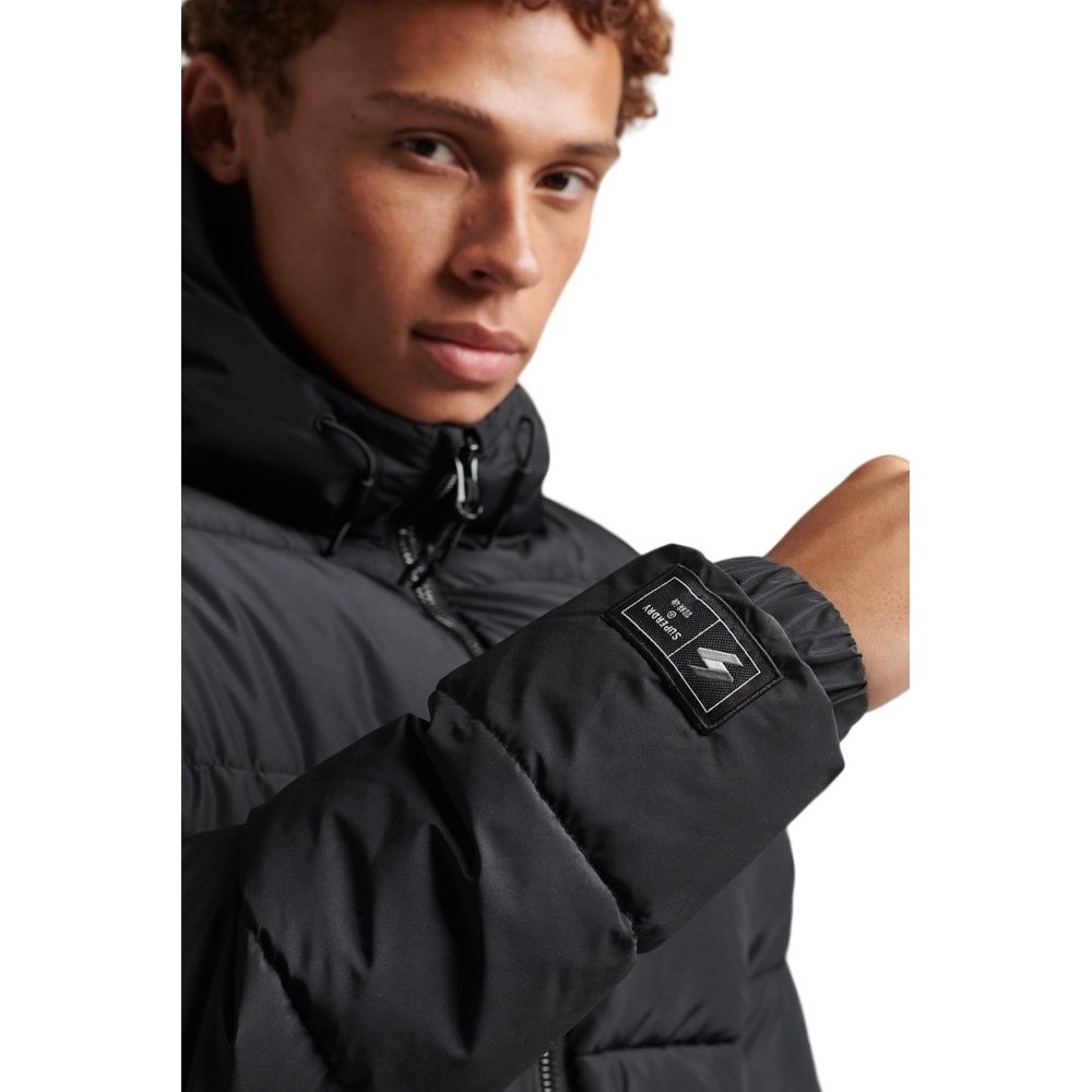 ΜΠΟΥΦΑΝ HOODED SPORTS PUFFER ΑΝΔΡΙΚΟ SUPERDRY BLACK