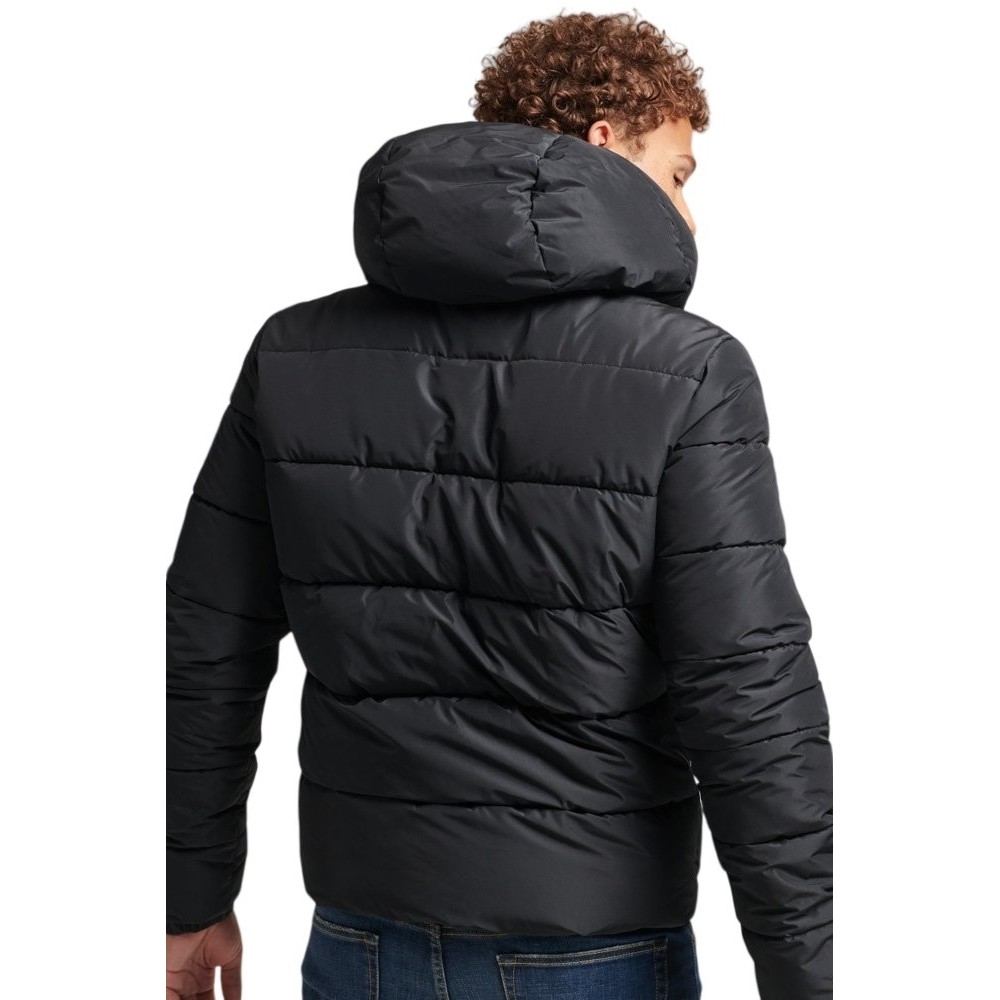 ΜΠΟΥΦΑΝ HOODED SPORTS PUFFER ΑΝΔΡΙΚΟ SUPERDRY BLACK