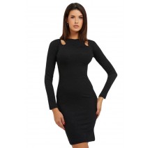 GUESS LS CN CLIO BODYCON D ΦΟΡΕΜΑ ΓΥΝΑΙΚΕΙΟ BLACK