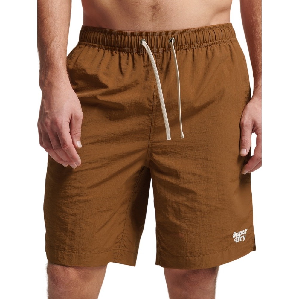 SUPERDRY D2 OVIN VINTAGE SWIMSHORT ΜΑΓΙΟ ΑΝΔΡΙΚΟ BROWN