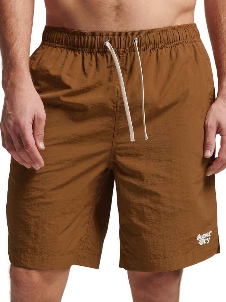 SUPERDRY D2 OVIN VINTAGE SWIMSHORT ΜΑΓΙΟ ΑΝΔΡΙΚΟ BROWN