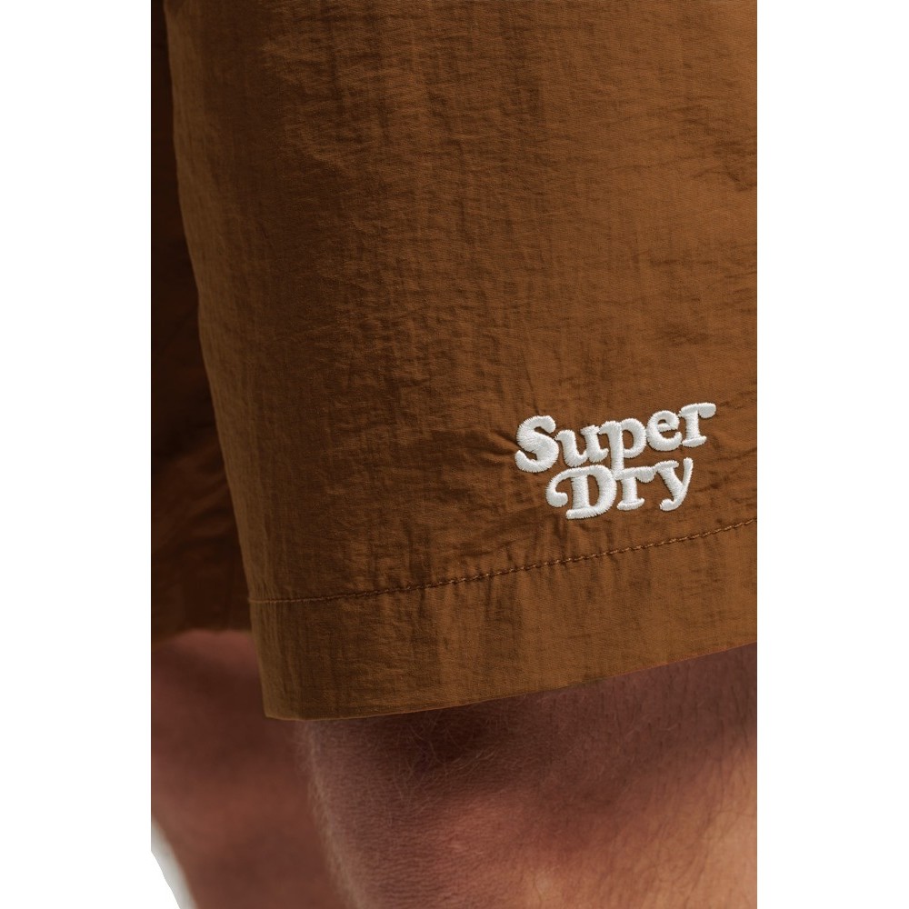 SUPERDRY D2 OVIN VINTAGE SWIMSHORT ΜΑΓΙΟ ΑΝΔΡΙΚΟ BROWN