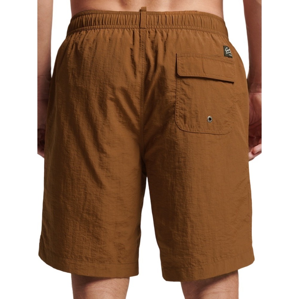 SUPERDRY D2 OVIN VINTAGE SWIMSHORT ΜΑΓΙΟ ΑΝΔΡΙΚΟ BROWN