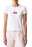 HUGO BOSS 90s TEE B JERSEY T-SHIRT ΜΠΛΟΥΖΑ ΓΥΝΑΙΚΕΙΑ WHITE
