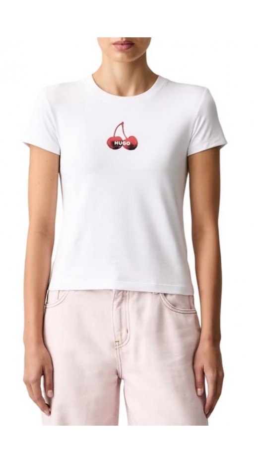 HUGO BOSS 90s TEE B JERSEY T-SHIRT ΜΠΛΟΥΖΑ ΓΥΝΑΙΚΕΙΑ WHITE