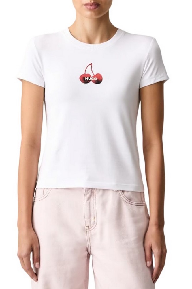 HUGO BOSS 90s TEE B JERSEY T-SHIRT ΜΠΛΟΥΖΑ ΓΥΝΑΙΚΕΙΑ WHITE
