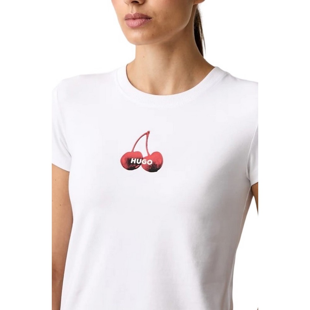 HUGO BOSS 90s TEE B JERSEY T-SHIRT ΜΠΛΟΥΖΑ ΓΥΝΑΙΚΕΙΑ WHITE