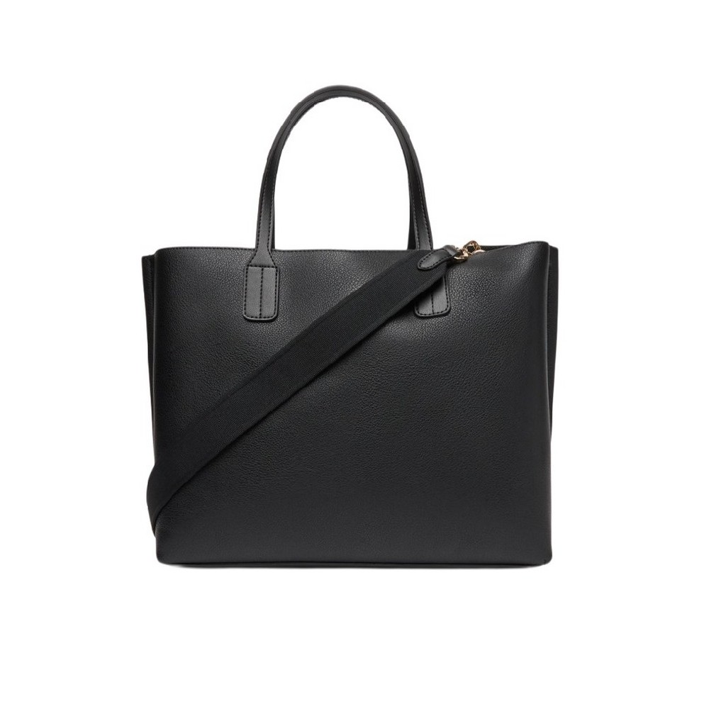TOMMY HILFIGER DISTINCT SATCHEL ΤΣΑΝΤΑ ΓΥΝΑΙΚΕΙΑ BLACK