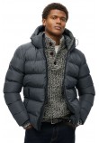 SUPERDRY D1 SDSW HOODED SPORTS PUFFER JACKET ΜΠΟΥΦΑΝ ΑΝΔΡΙΚΟ EBONY