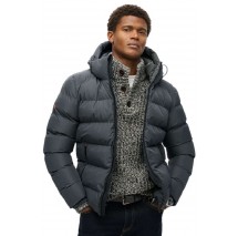 SUPERDRY D1 SDSW HOODED SPORTS PUFFER JACKET ΜΠΟΥΦΑΝ ΑΝΔΡΙΚΟ EBONY