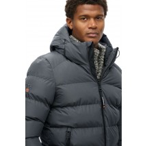 SUPERDRY D1 SDSW HOODED SPORTS PUFFER JACKET ΜΠΟΥΦΑΝ ΑΝΔΡΙΚΟ EBONY