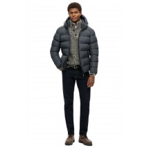 SUPERDRY D1 SDSW HOODED SPORTS PUFFER JACKET ΜΠΟΥΦΑΝ ΑΝΔΡΙΚΟ EBONY