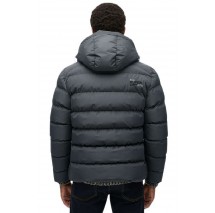 SUPERDRY D1 SDSW HOODED SPORTS PUFFER JACKET ΜΠΟΥΦΑΝ ΑΝΔΡΙΚΟ EBONY