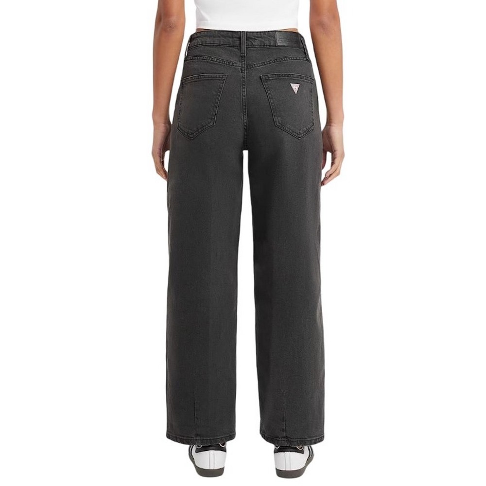GUESS JEANS BARREL ΠΑΝΤΕΛΟΝΙ ΓΥΝΑΙΚΕΙΟ BLACK DENIM