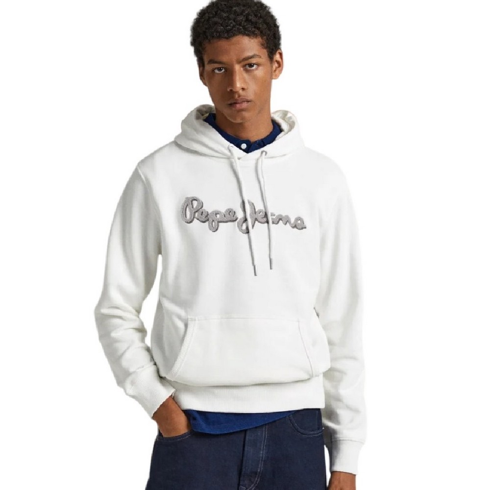 PEPE JEANS LONDON RYAN HOODIE ΦΟΥΤΕΡ ΜΠΛΟΥΖΑ ΑΝΔΡΙΚΗ WHITE