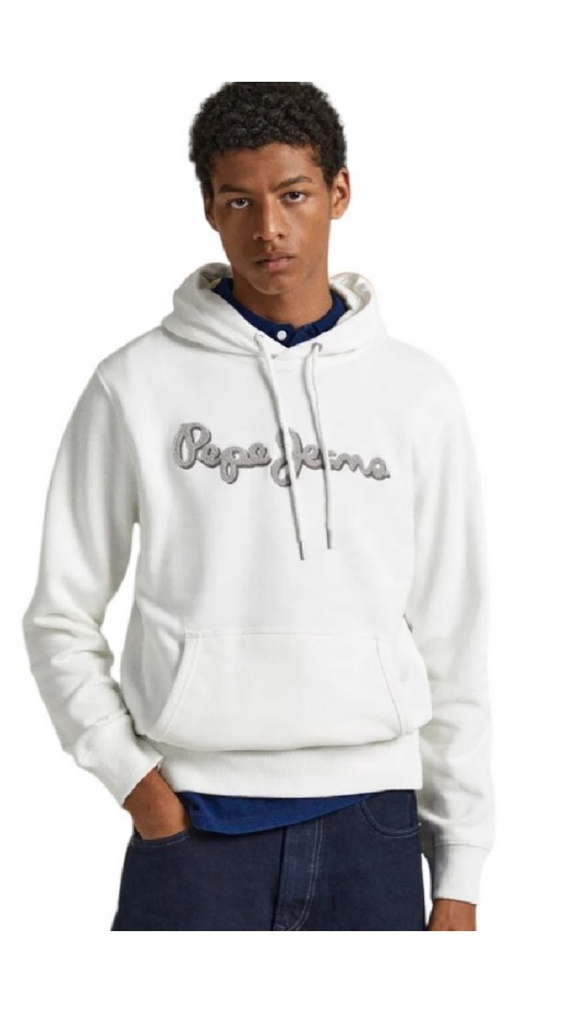 PEPE JEANS LONDON RYAN HOODIE ΦΟΥΤΕΡ ΜΠΛΟΥΖΑ ΑΝΔΡΙΚΗ WHITE