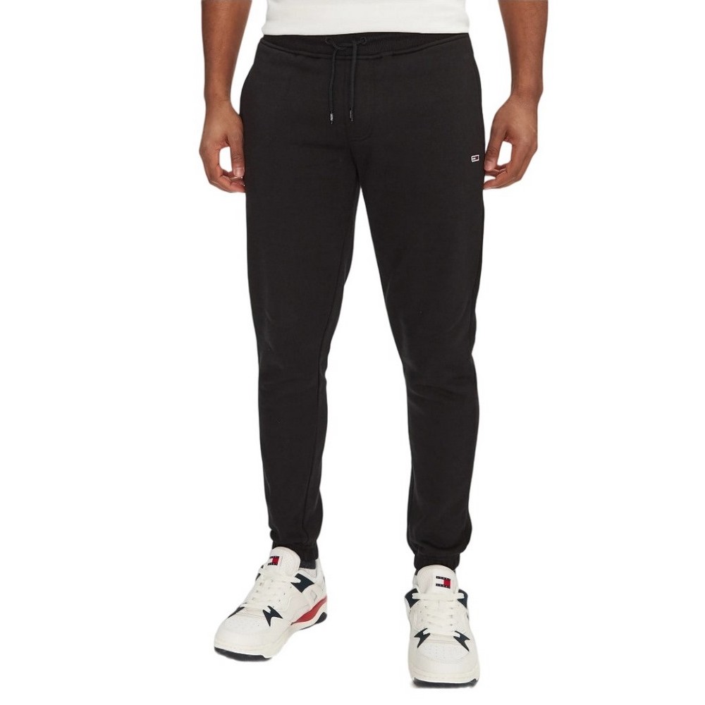 TOMMY JEANS SLIM S FLAG SWEATPANT ΠΑΝΤΕΛΟΝΙ ΦΟΡΜΑ ΑΝΔΡΙΚΟ BLACK