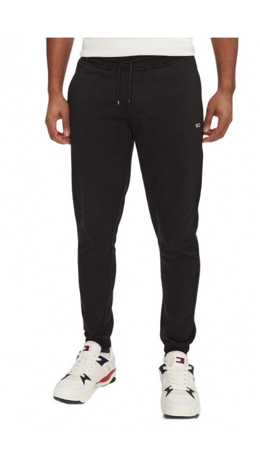 TOMMY JEANS SLIM S FLAG SWEATPANT ΠΑΝΤΕΛΟΝΙ ΦΟΡΜΑ ΑΝΔΡΙΚΟ BLACK