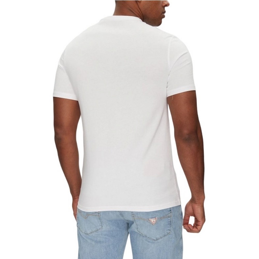 GUESS LOGO TEE T-SHIRT ΜΠΛΟΥΖΑ ΑΝΔΡΙΚΗ WHITE