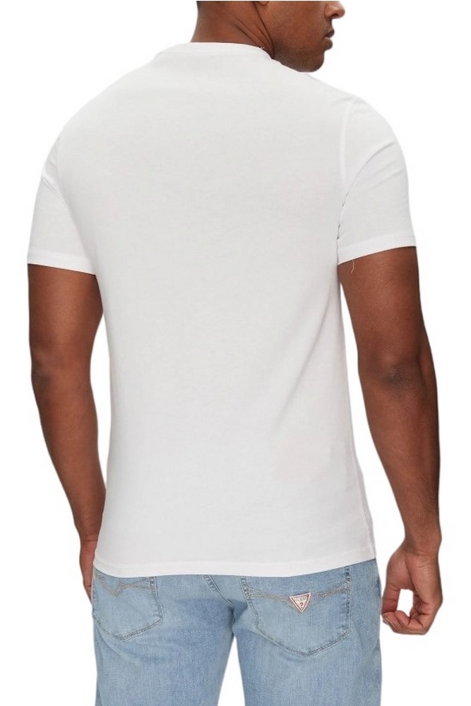 GUESS LOGO TEE T-SHIRT ΜΠΛΟΥΖΑ ΑΝΔΡΙΚΗ WHITE