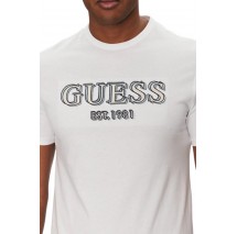 GUESS LOGO TEE T-SHIRT ΜΠΛΟΥΖΑ ΑΝΔΡΙΚΗ WHITE
