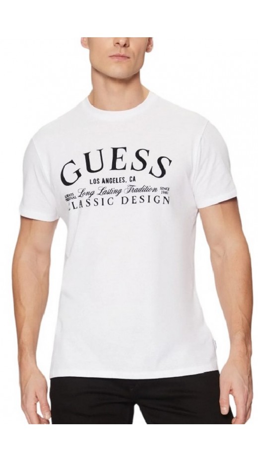GUESS CLASSIC DESIGN TEE T-SHIRT ΜΠΛΟΥΖΑ ΑΝΔΡΙΚΗ WHITE