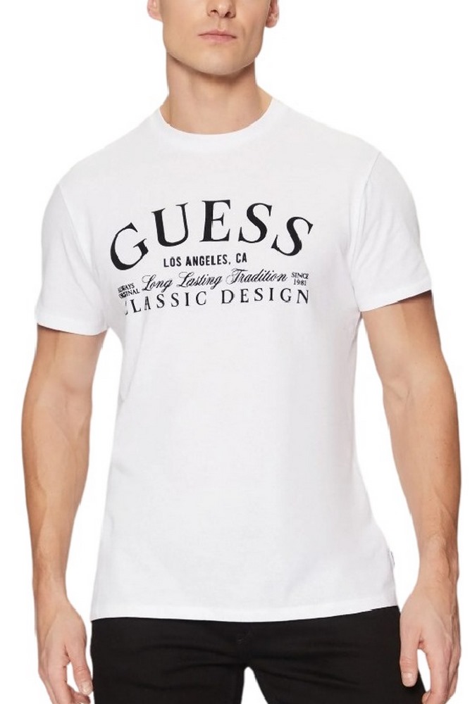 GUESS CLASSIC DESIGN TEE T-SHIRT ΜΠΛΟΥΖΑ ΑΝΔΡΙΚΗ WHITE