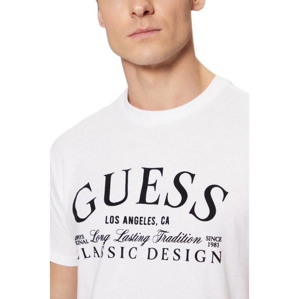 GUESS CLASSIC DESIGN TEE T-SHIRT ΜΠΛΟΥΖΑ ΑΝΔΡΙΚΗ WHITE