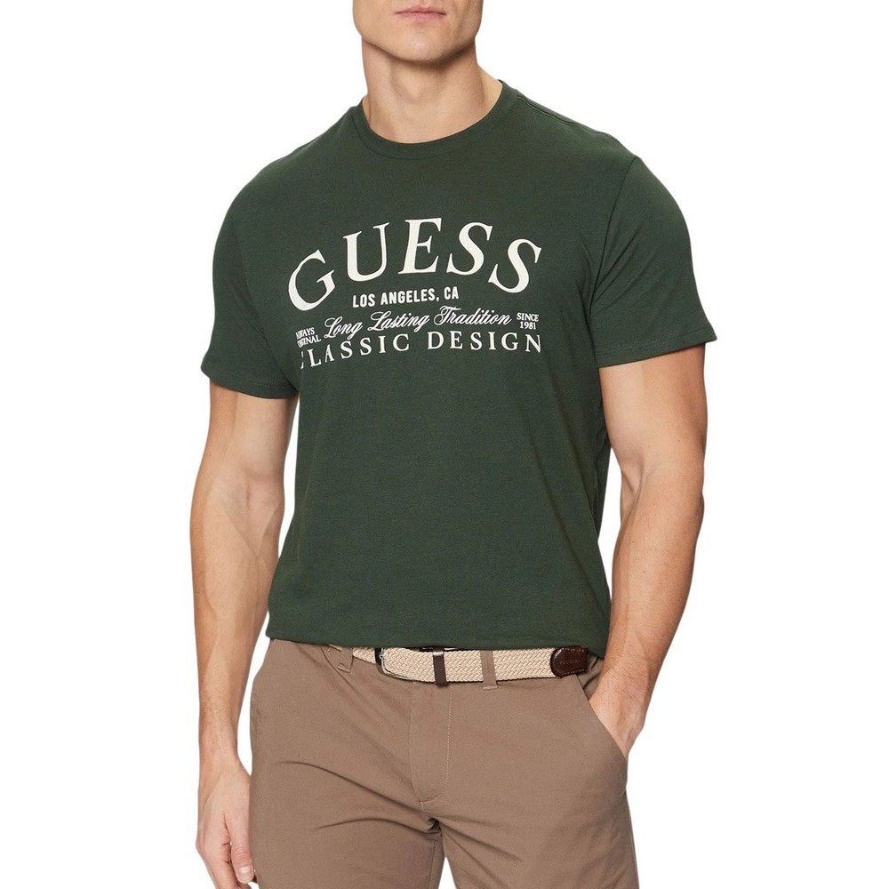 GUESS CLASSIC DESIGN TEE T-SHIRT ΜΠΛΟΥΖΑ ΑΝΔΡΙΚΗ GREEN