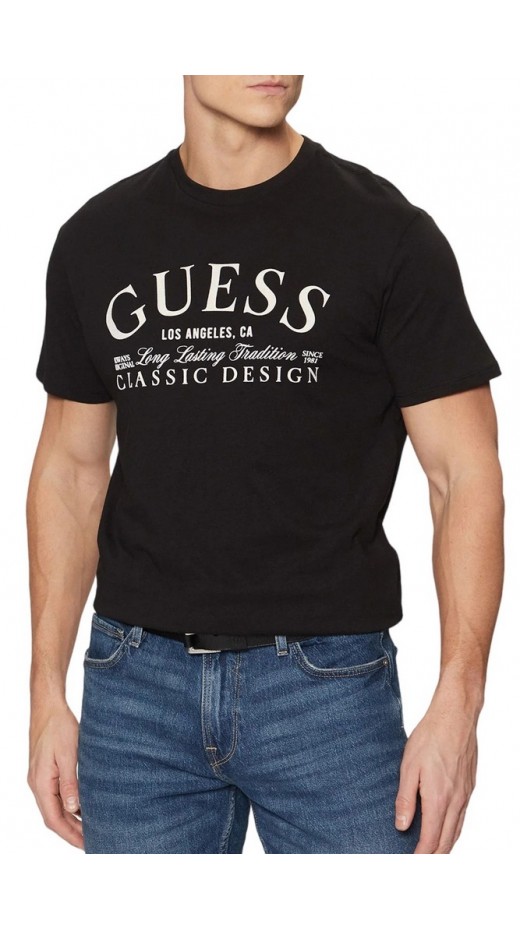 GUESS CLASSIC DESIGN TEE T-SHIRT ΜΠΛΟΥΖΑ ΑΝΔΡΙΚΗ BLACK