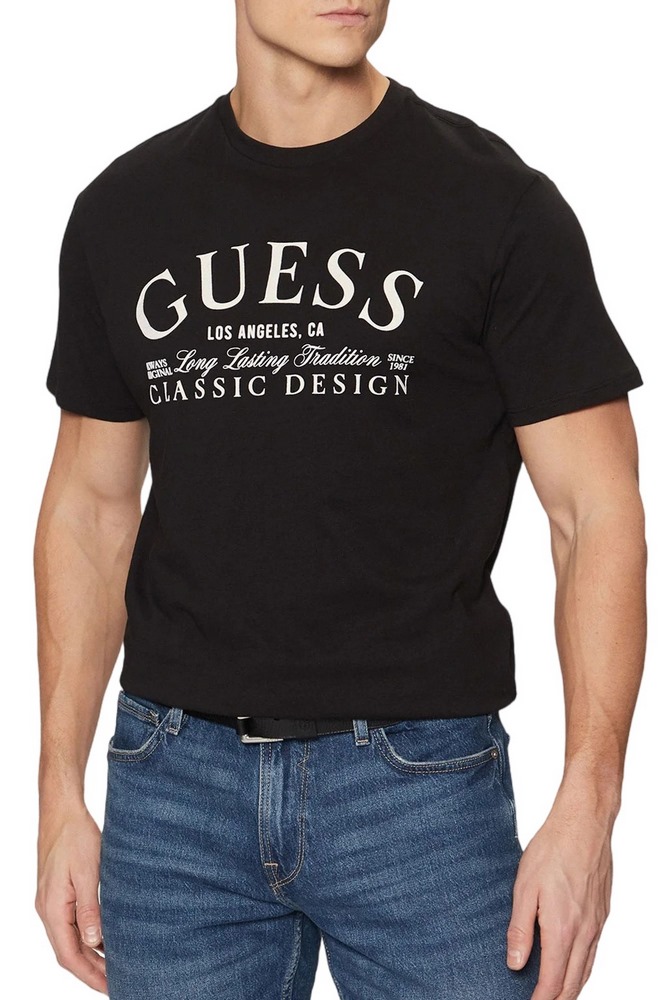 GUESS CLASSIC DESIGN TEE T-SHIRT ΜΠΛΟΥΖΑ ΑΝΔΡΙΚΗ BLACK