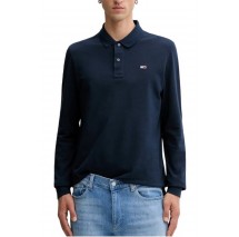 TOMMY JEANS SLIM PLACKET POLO LS EXT ΜΠΛΟΥΖΑ ΑΝΔΡΙΚΗ NAVY