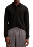 TOMMY JEANS SLIM PLACKET POLO LS EXT ΜΠΛΟΥΖΑ ΑΝΔΡΙΚΗ BLACK