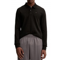 TOMMY JEANS SLIM PLACKET POLO LS EXT ΜΠΛΟΥΖΑ ΑΝΔΡΙΚΗ BLACK