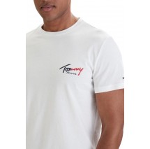 TOMMY JEANS SLIM SIGN CHEST T-SHIRT ΜΠΛΟΥΖΑ ΑΝΔΡΙΚΗ ECRU