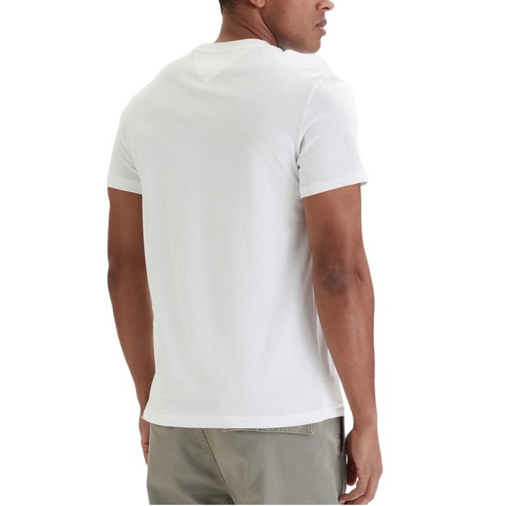 TOMMY JEANS SLIM SIGN CHEST T-SHIRT ΜΠΛΟΥΖΑ ΑΝΔΡΙΚΗ ECRU