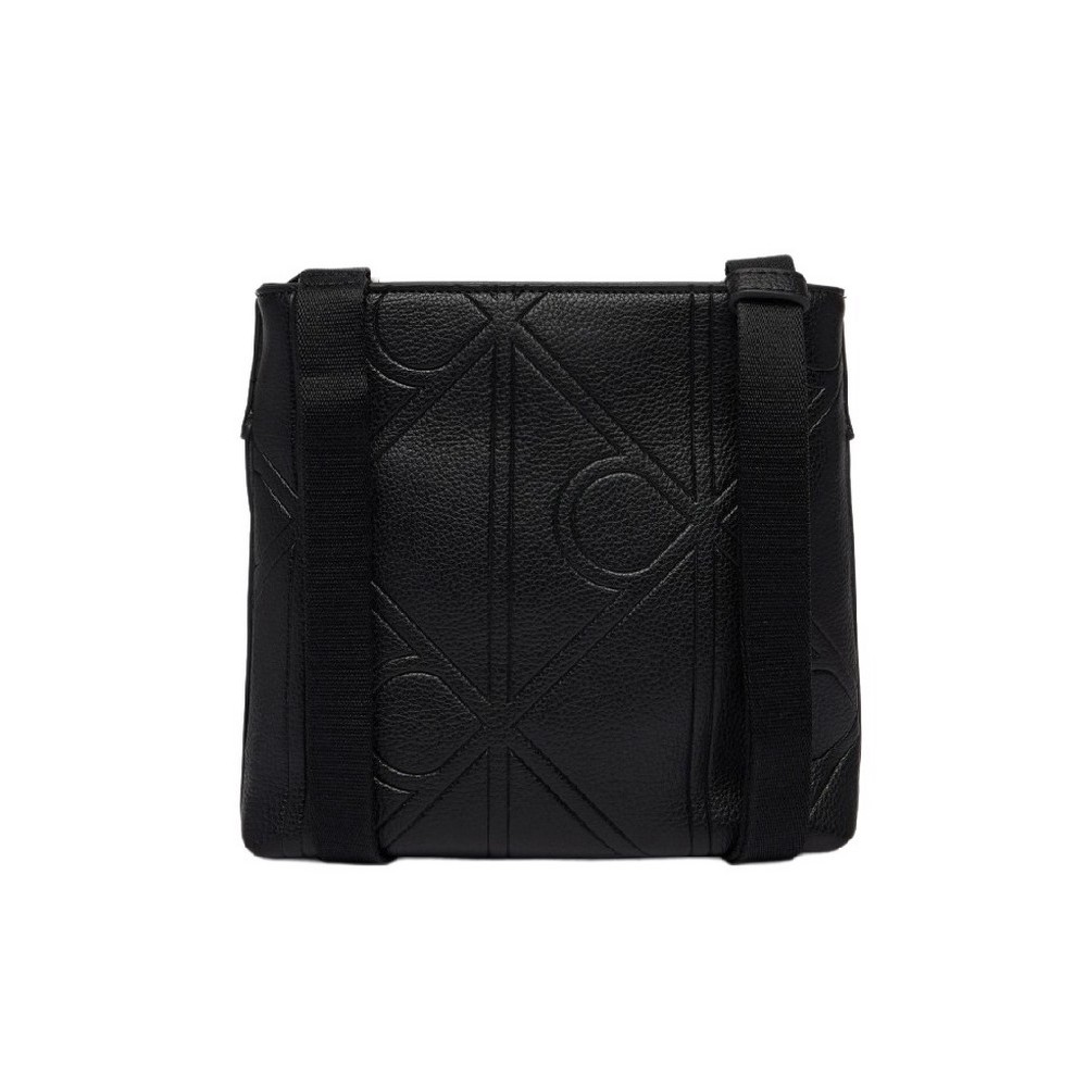 CALVIN KLEIN EMBLEM EMBOSS SLIM FLATPACK ΤΣΑΝΤΑ ΑΝΔΡΙΚΗ BLACK