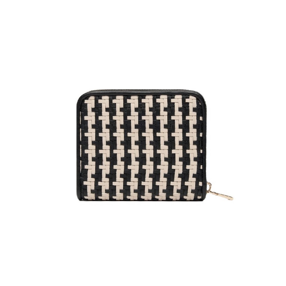 GUESS MIREMA SLG SMALL ZIP AROUND ΠΟΡΤΟΦΟΛΙ ΓΥΝΑΙΚΕΙΟ BLACK/WHITE