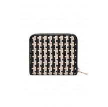 GUESS MIREMA SLG SMALL ZIP AROUND ΠΟΡΤΟΦΟΛΙ ΓΥΝΑΙΚΕΙΟ BLACK/WHITE