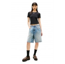 TOMMY JEANS SLIM SH SILVER SCRIPT TEE ΤΟΠ ΓΥΝΑΙΚΕΙΟ BLACK