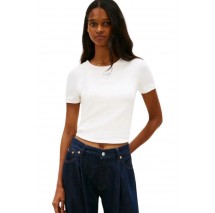 TOMMY JEANS SLIM SH SILVER SCRIPT TEE ΤΟΠ ΓΥΝΑΙΚΕΙΟ ECRU