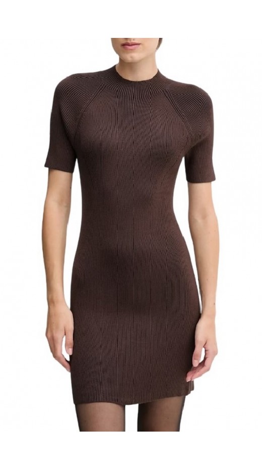 CALVIN KLEIN TECH KNIT MINI DRESS ΦΟΡΕΜΑ ΓΥΝΑΙΚΕΙΟ BROWN