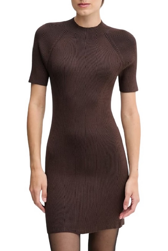 CALVIN KLEIN TECH KNIT MINI DRESS ΦΟΡΕΜΑ ΓΥΝΑΙΚΕΙΟ BROWN