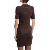 CALVIN KLEIN TECH KNIT MINI DRESS ΦΟΡΕΜΑ ΓΥΝΑΙΚΕΙΟ BROWN